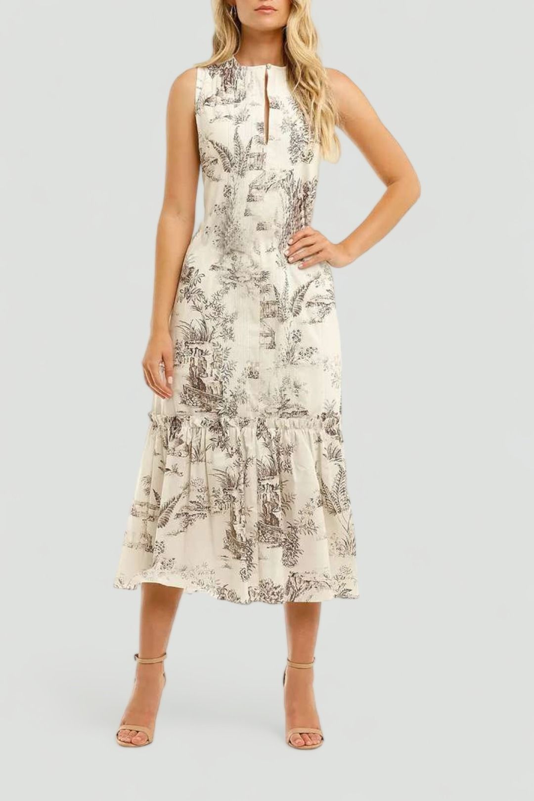 Nicholas-Filipa-Belted-Maxi-Dress-Print-Front