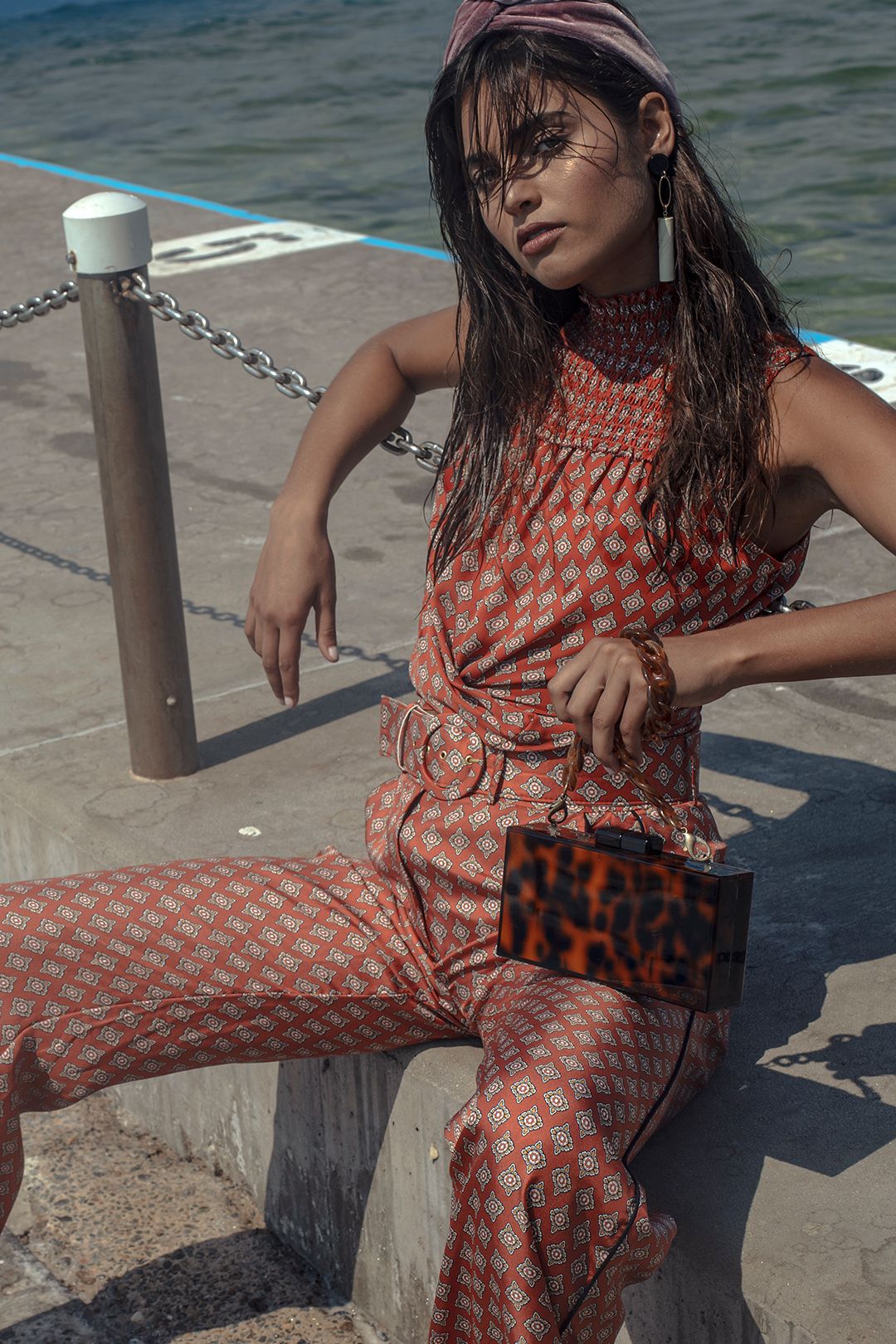 Laila Pant in Marrakech Medallion by Nicholas for Hire | GlamCorner