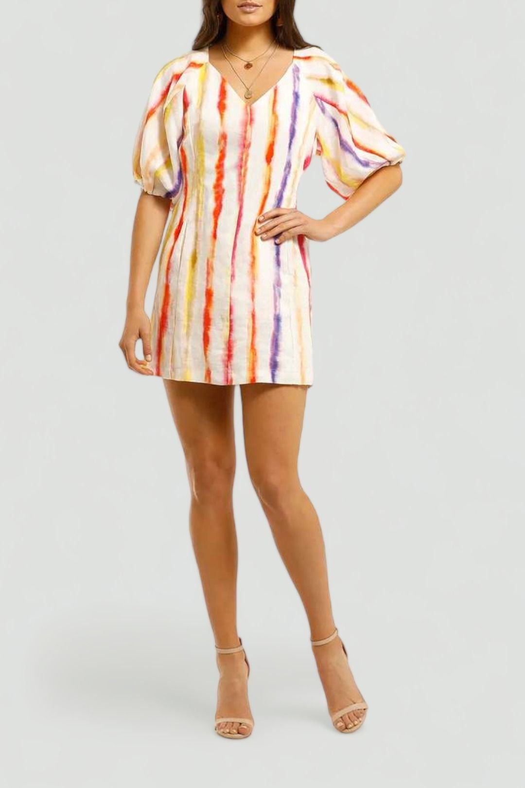 Nicholas-Shaanti-Dress-Brushed-Rainbow-Front-No-belt