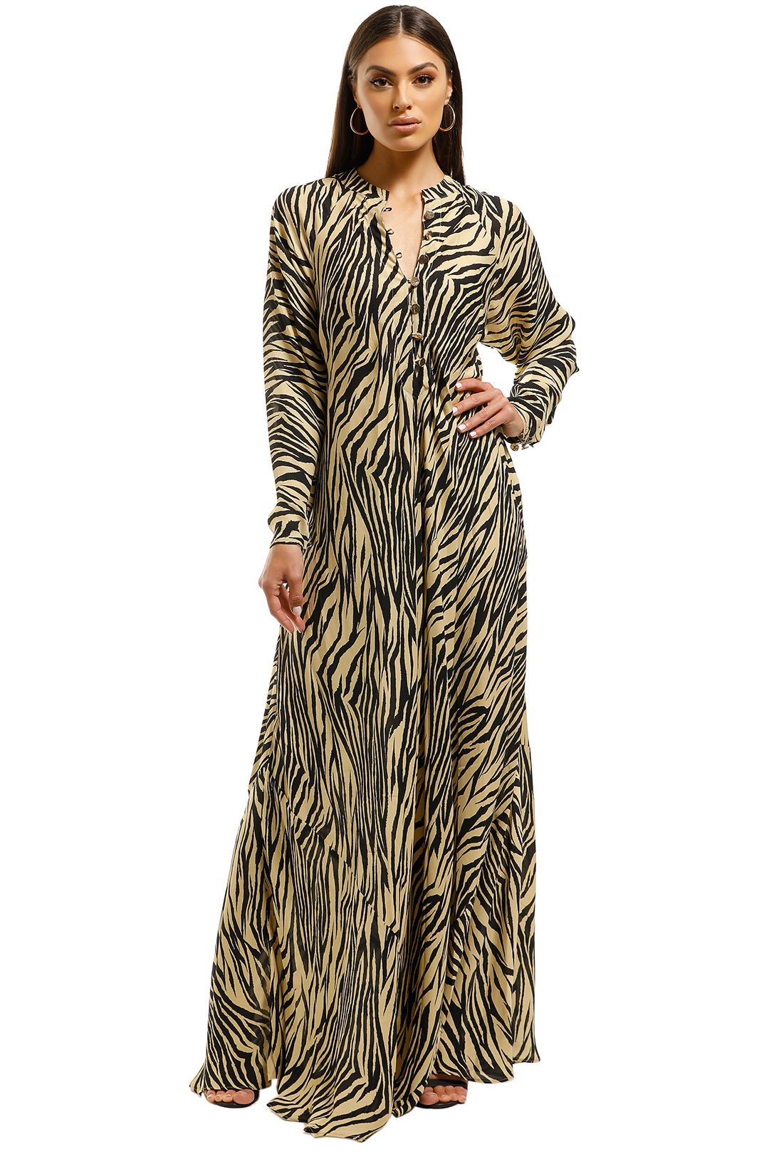 Nicholas-The-Label-Caftan-Zebra-Print-Front