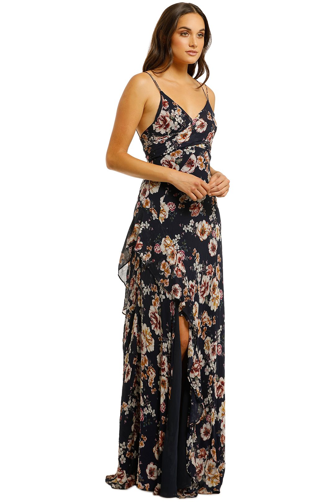 nicholas tiered floral maxi