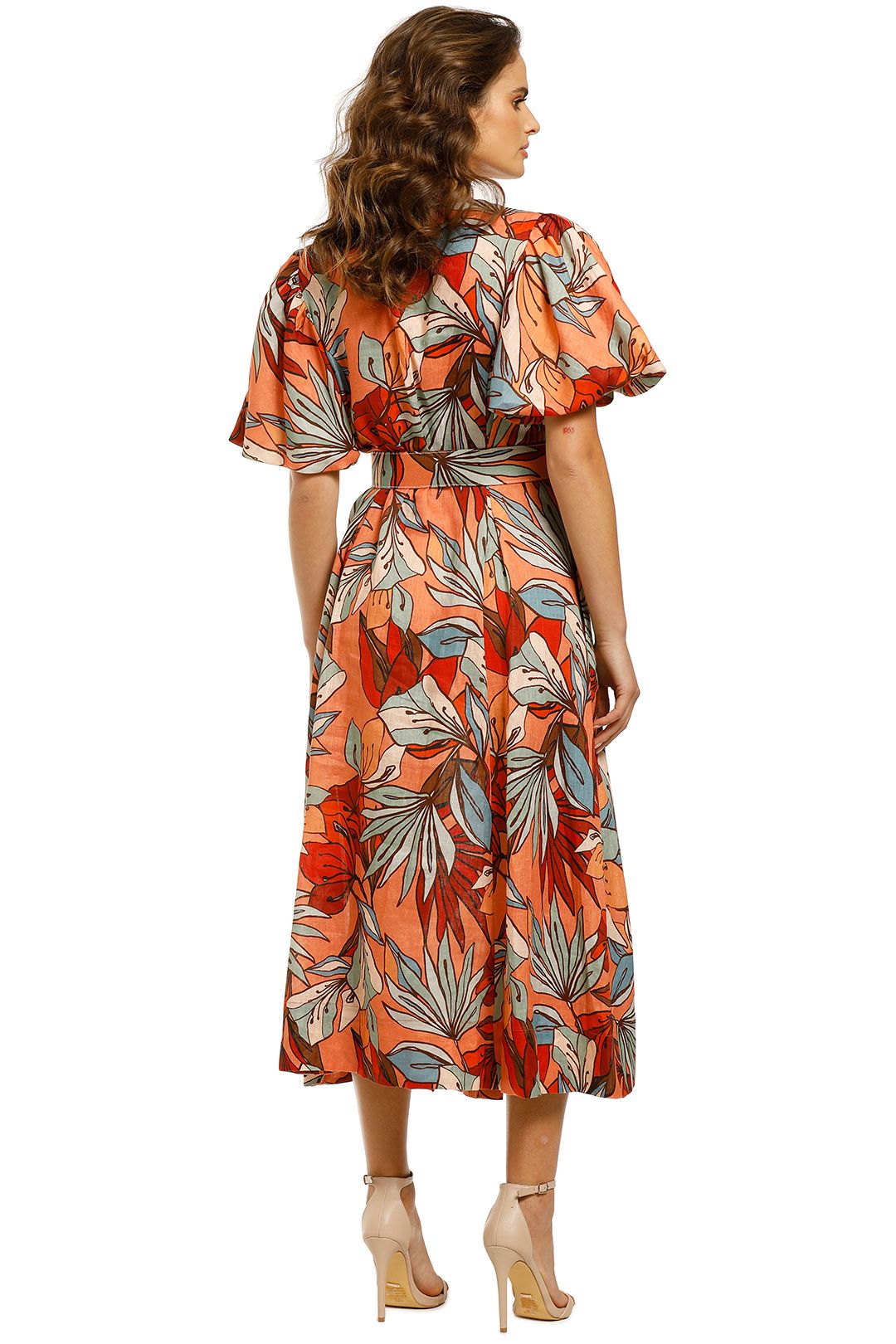 whistles deco floral print shirt dress