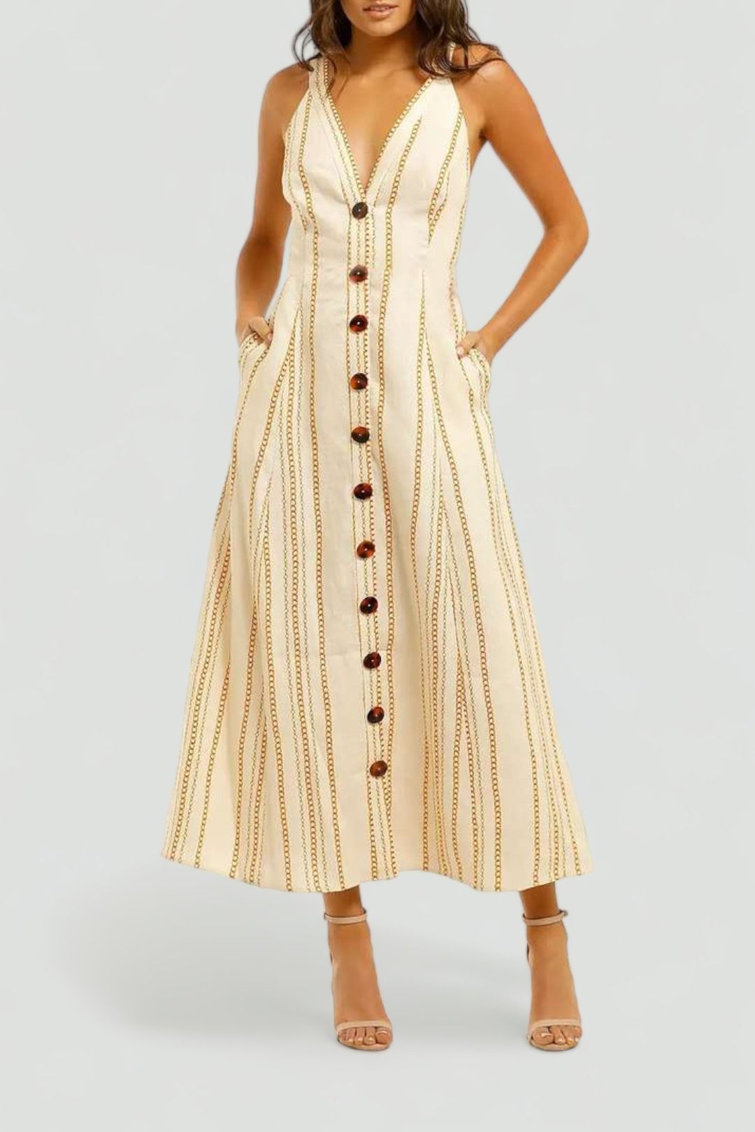 Nicholas-Yasmine-Dress-Vintage-Chain-Front