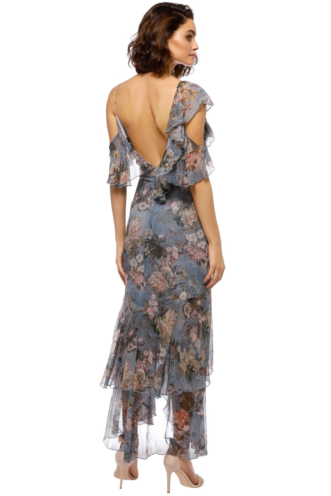 arielle floral wrap maxi dress