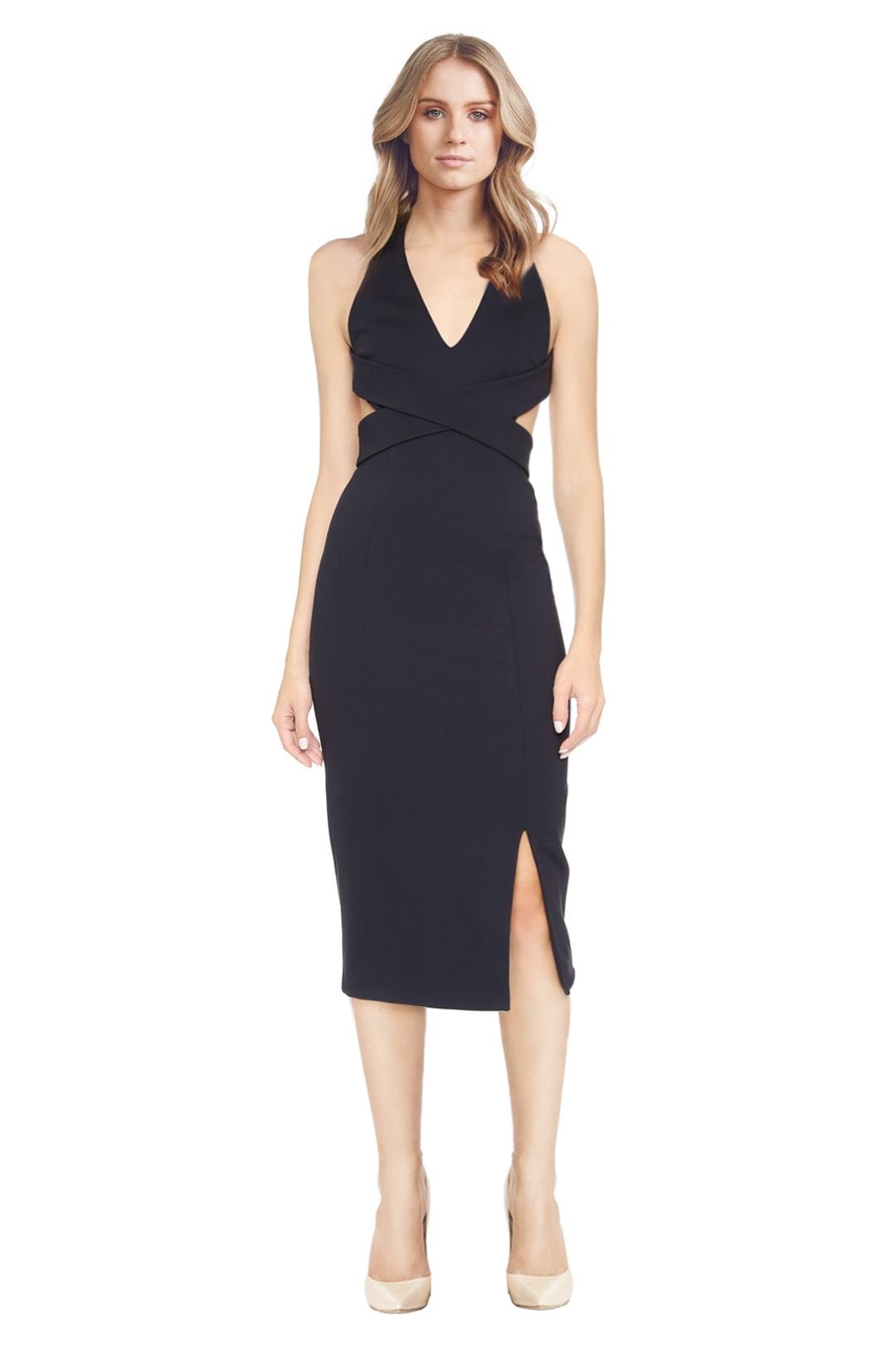 wrap halter dress