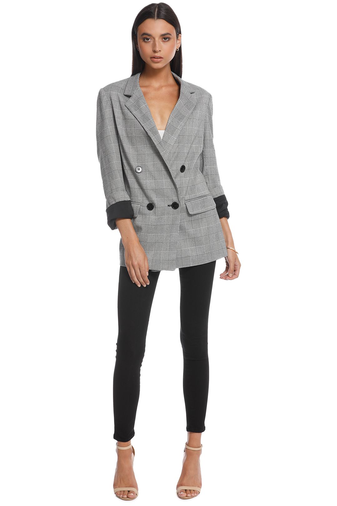 Nicholas the Label - Check Grey Suiting Blazer - Front