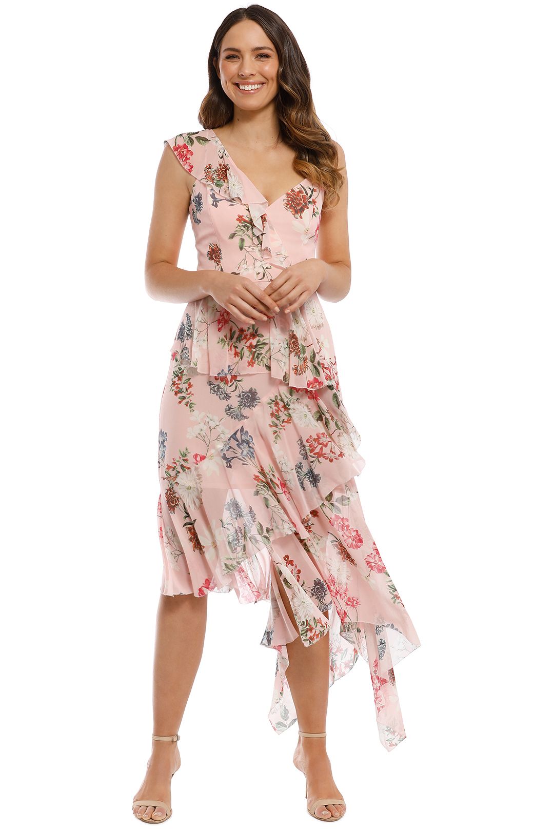 Nicholas the Label - Lilac Floral Frill Dress - Pink - Front