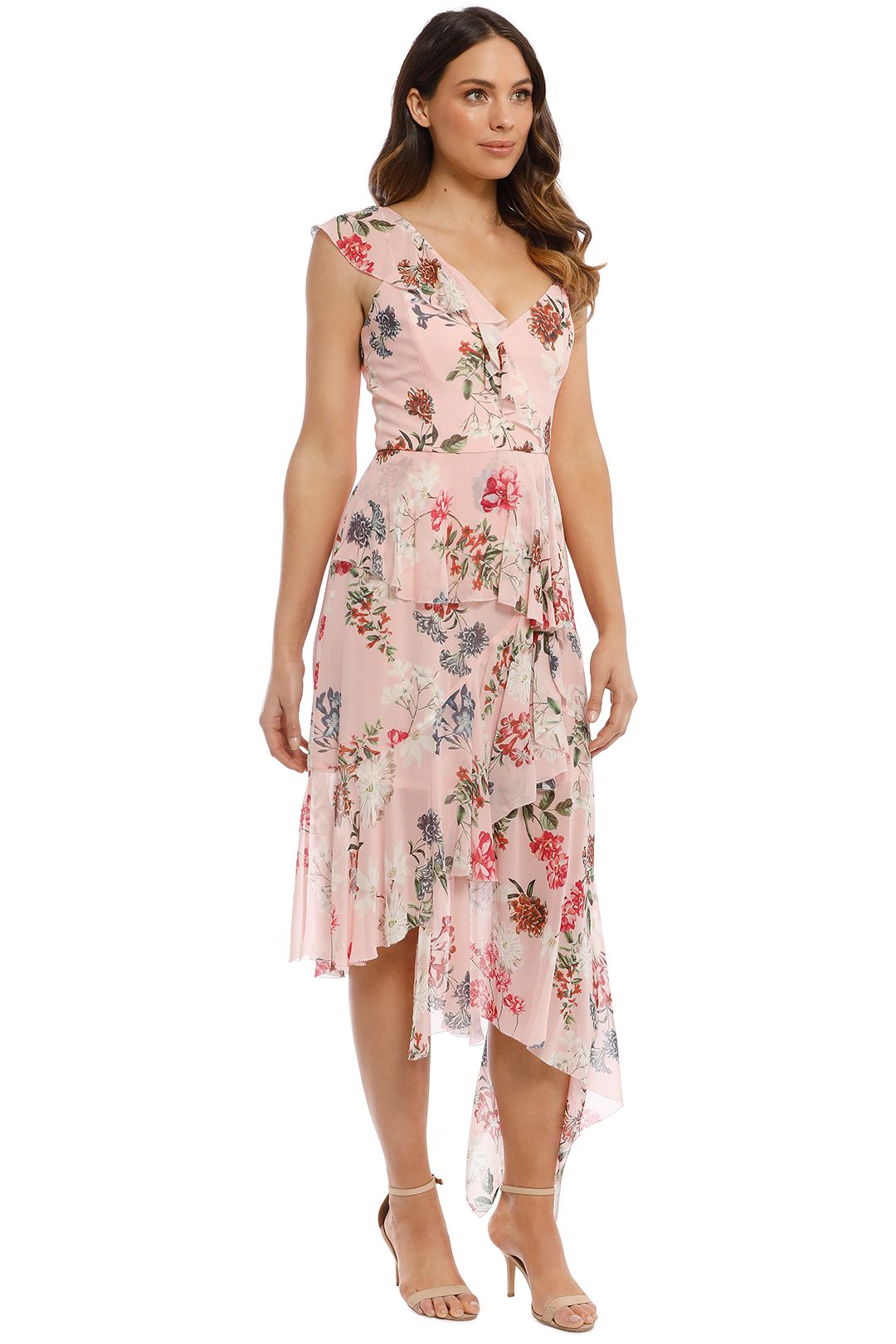 Nicholas the Label - Lilac Floral Frill Dress - Pink - Side