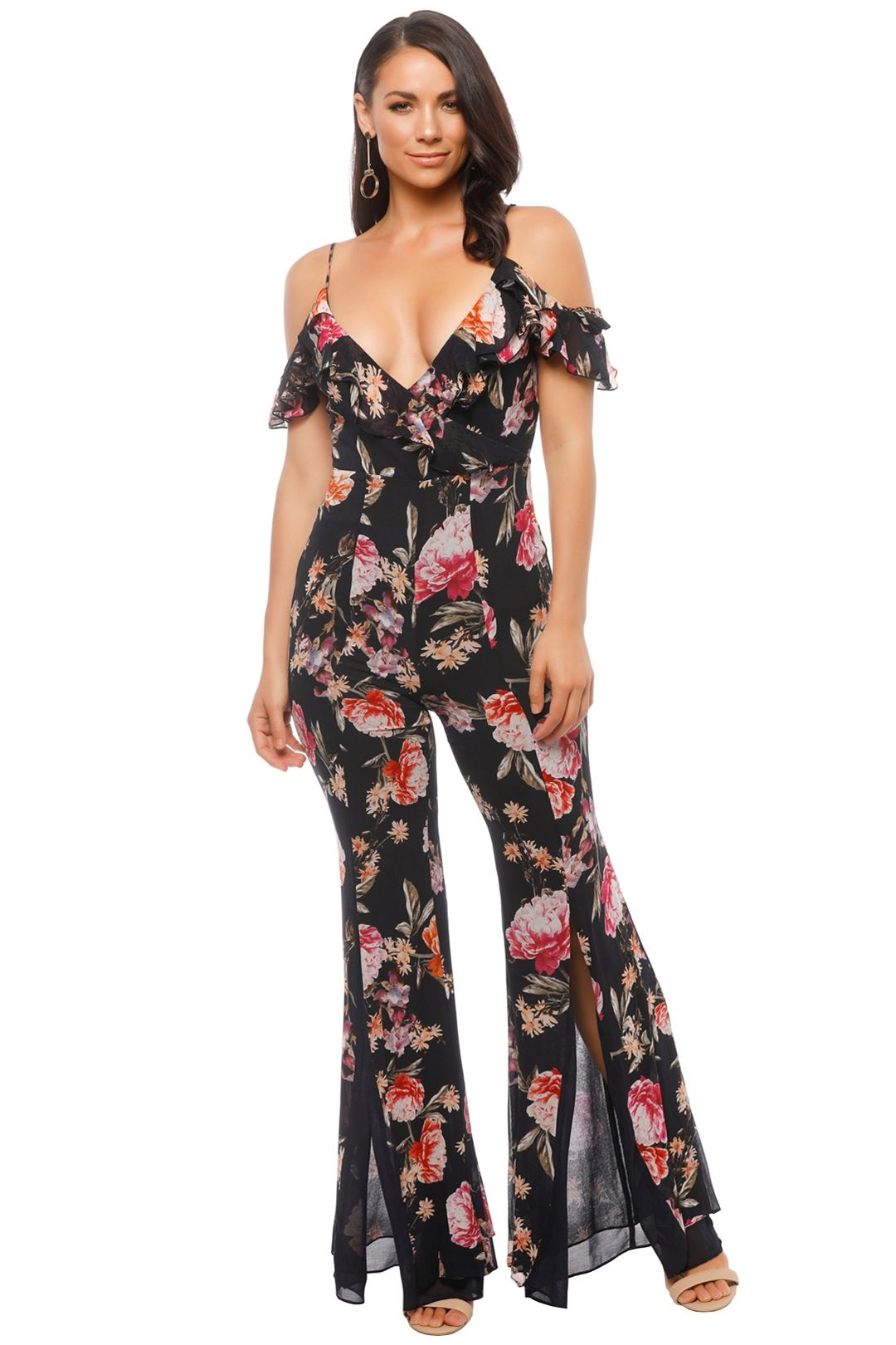 Nicholas The Label - Lucile Floral Jumpsuit - Navy - Front