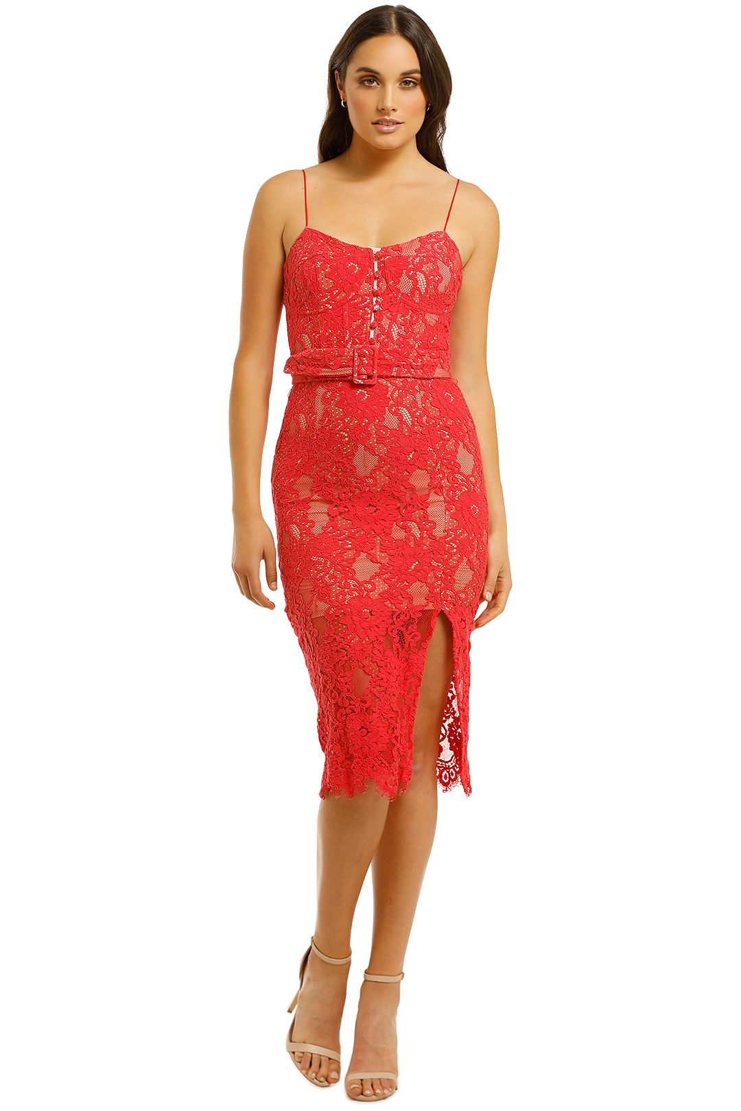 Nicholas the Label - Rubie Lace Bra Dress - Watermelon - Front