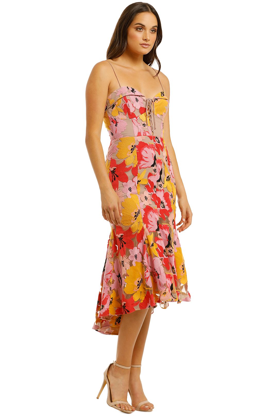 Tropical Lace Flip Hem Dress by Nicholas for Rent