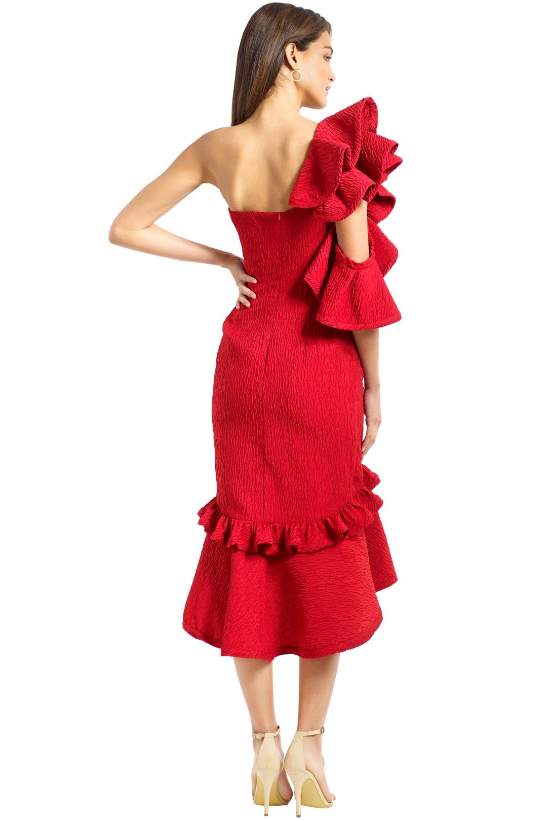 Nicola Finetti - Deidre Dress - Red - Back