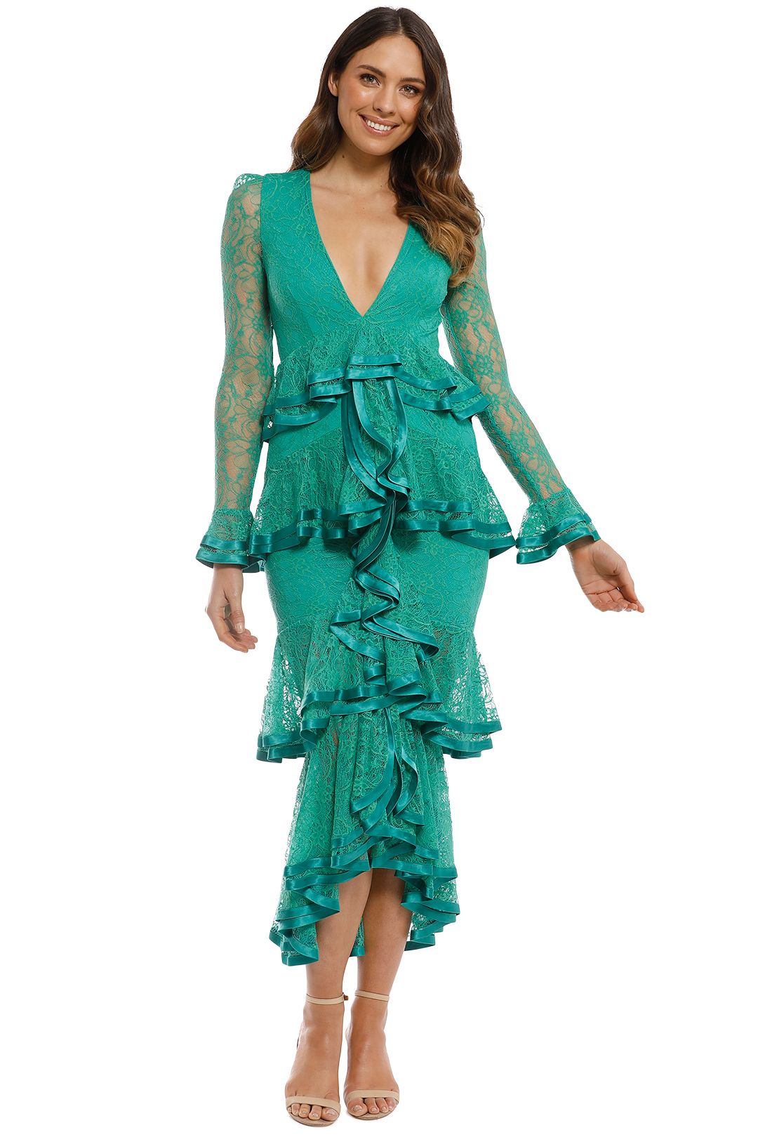 Nicola Finetti - Maia Dress - Green - Front