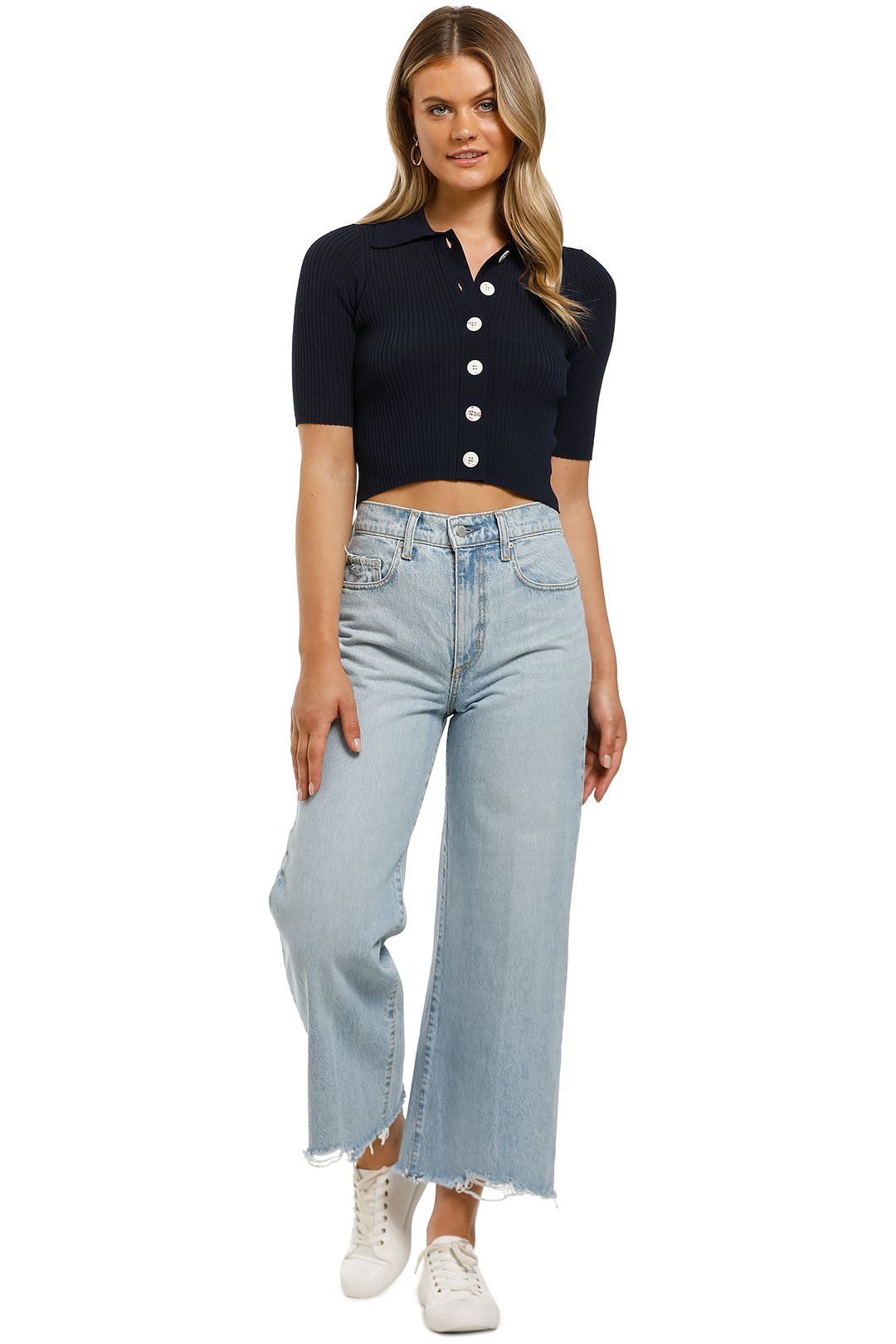 Nobody-Denim-Chelsea-Button-Through-Shirt-Navy-Front