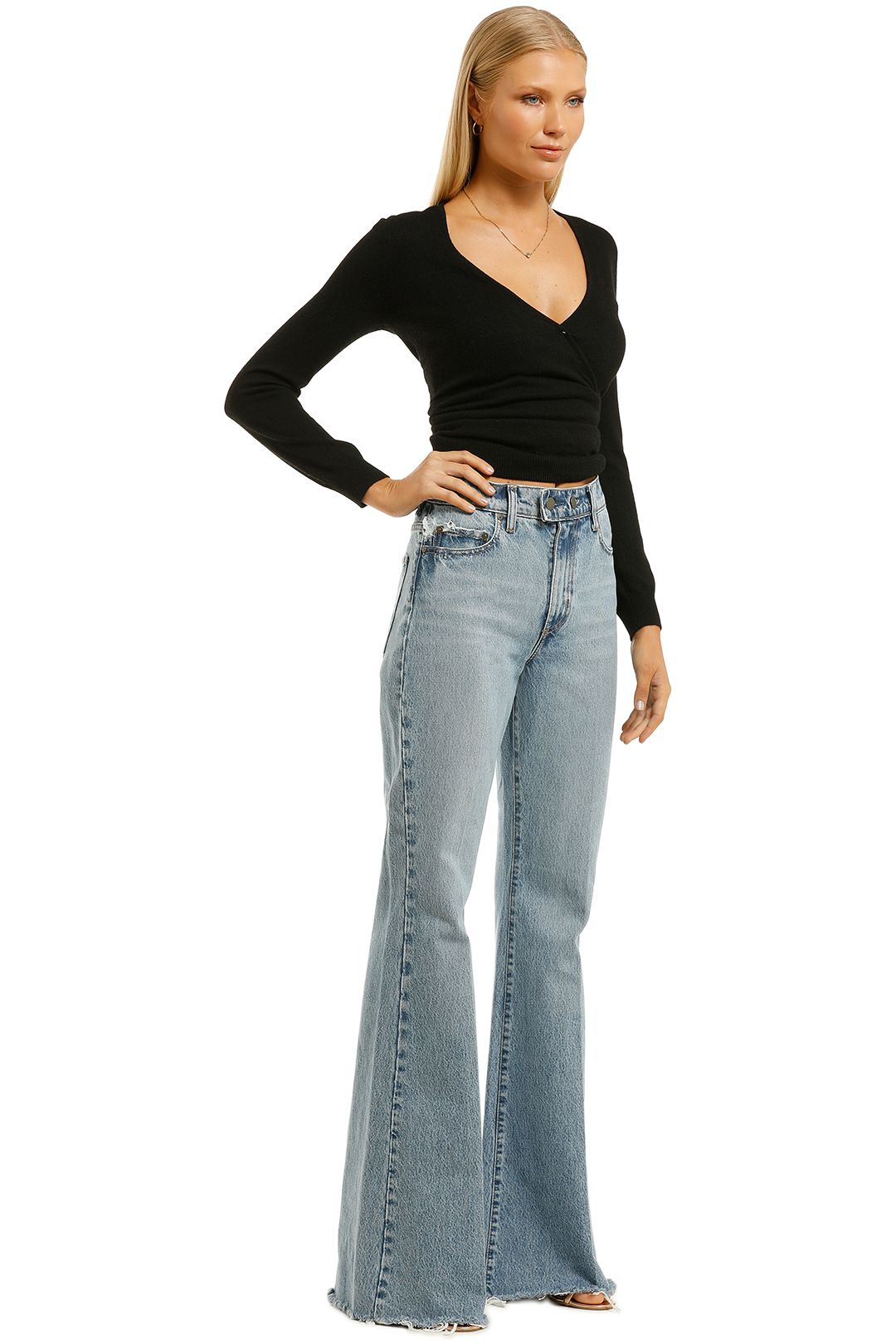 Marina Flare in Mid Authentic Indigo by 