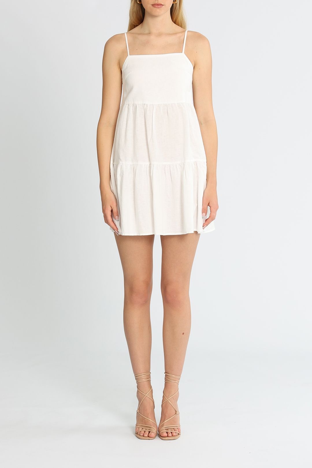 Nude Lucy Jones Linen Mini Dress White