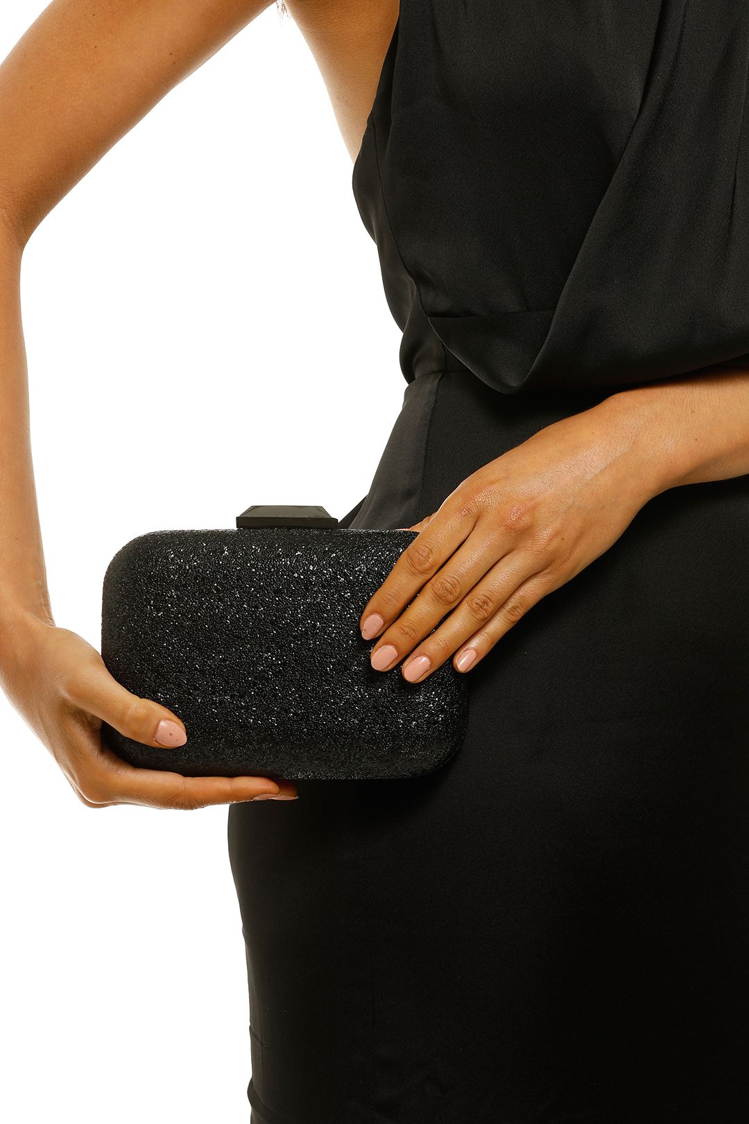 Olga-Berg-Lenny-Metallic-Textured-Clutch-Black-Product