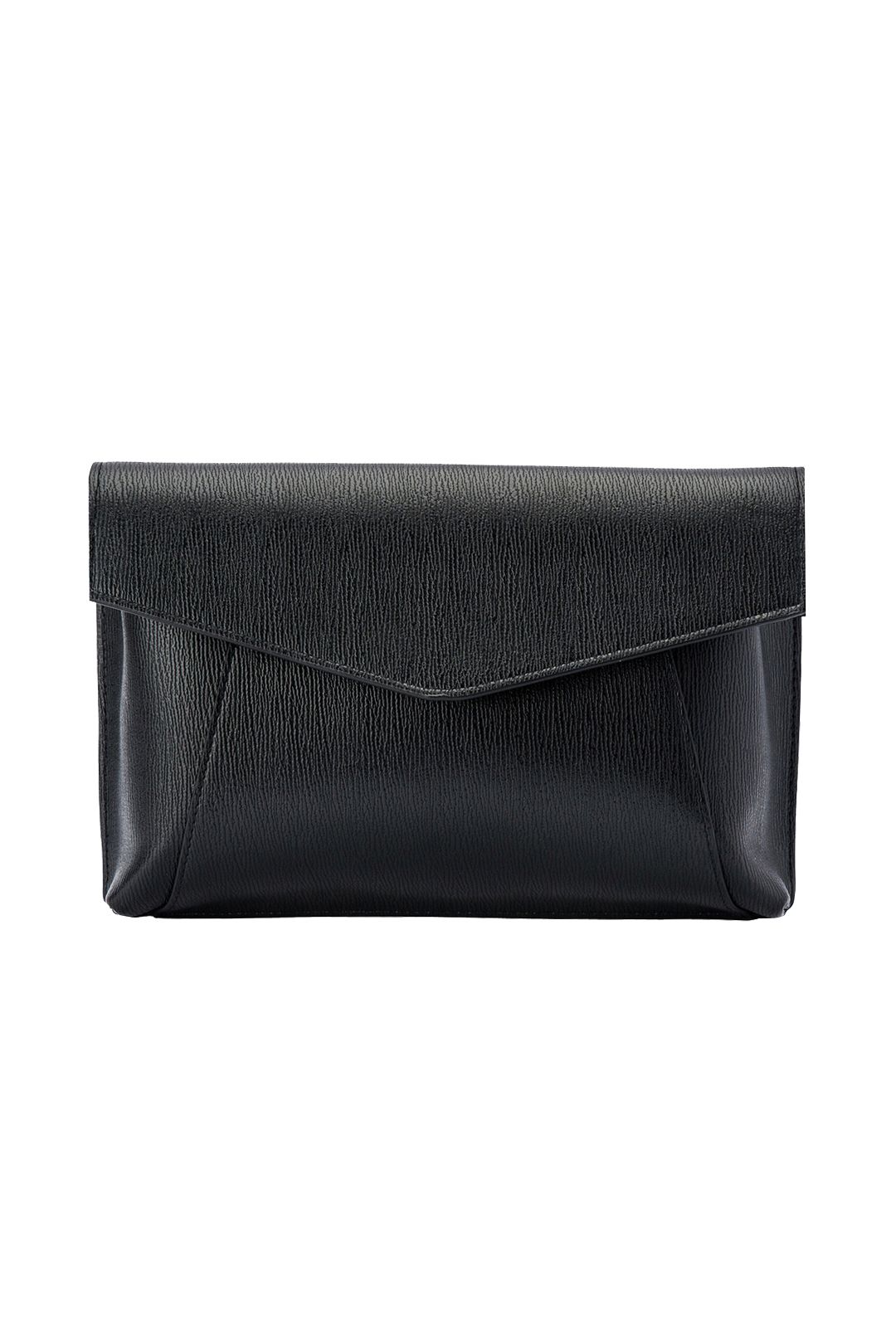 Olga Berg - Andrea Wide Foldover Clutch - Black - Front