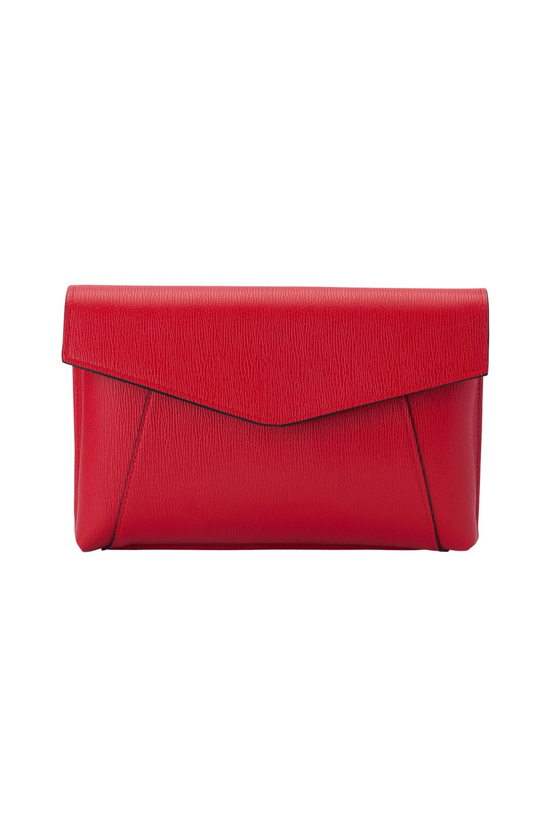 Olga Berg - Andrea Wide Foldover Clutch - Red - Front