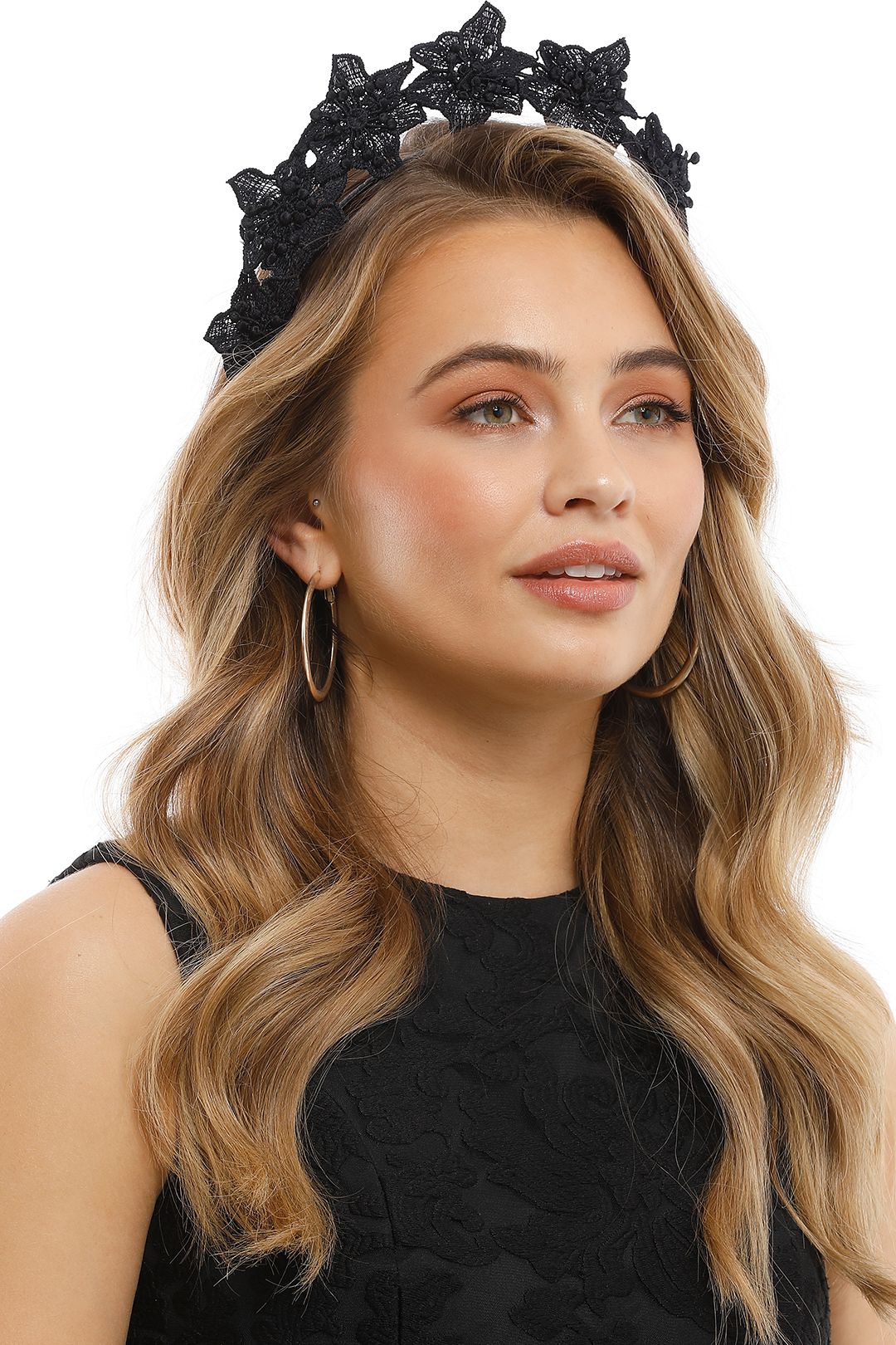 Olga Berg - Clare Floral Headband - Black - Product