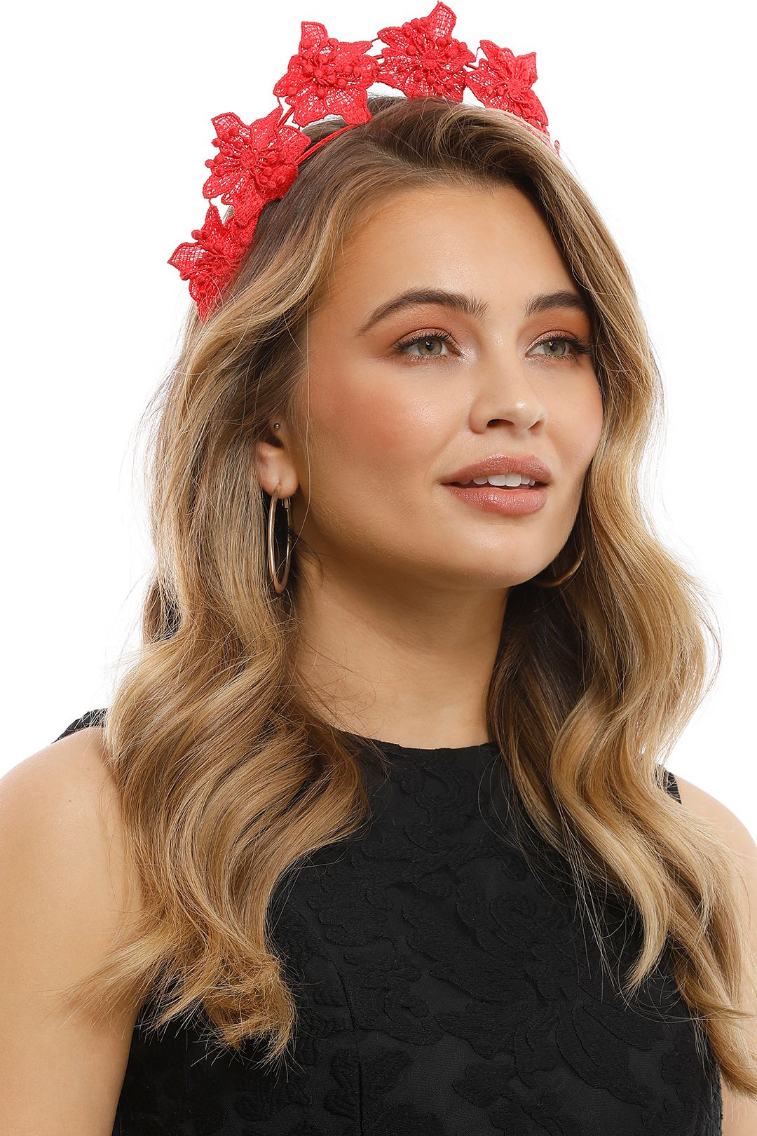Olga Berg - Clare Floral Headband - Red - Product