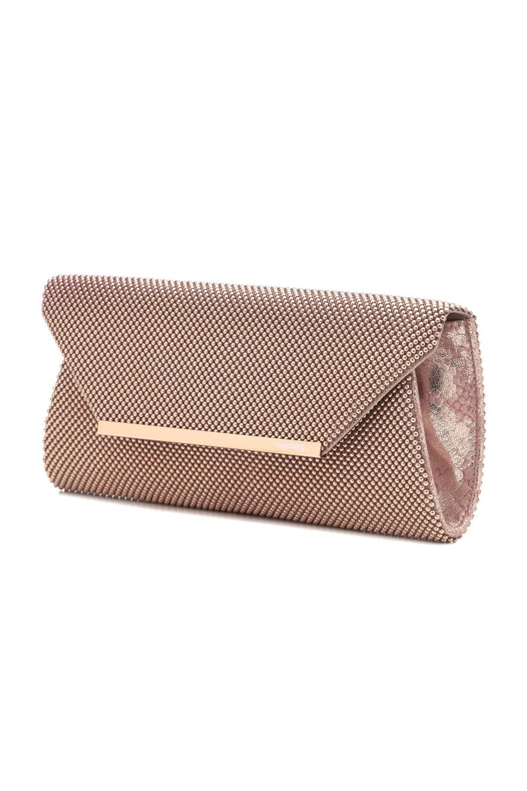 Eloise Ball Mesh Clutch in Rose Gold by Olga Berg for Hire