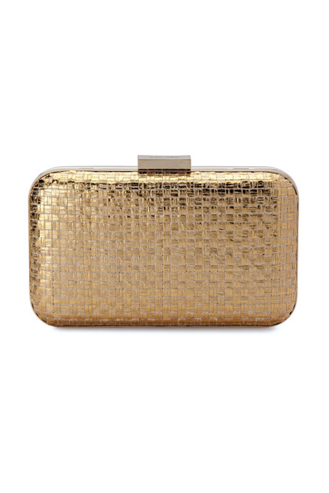 Olga Berg - Fawn Metallic Woven Pod - Gold - Font