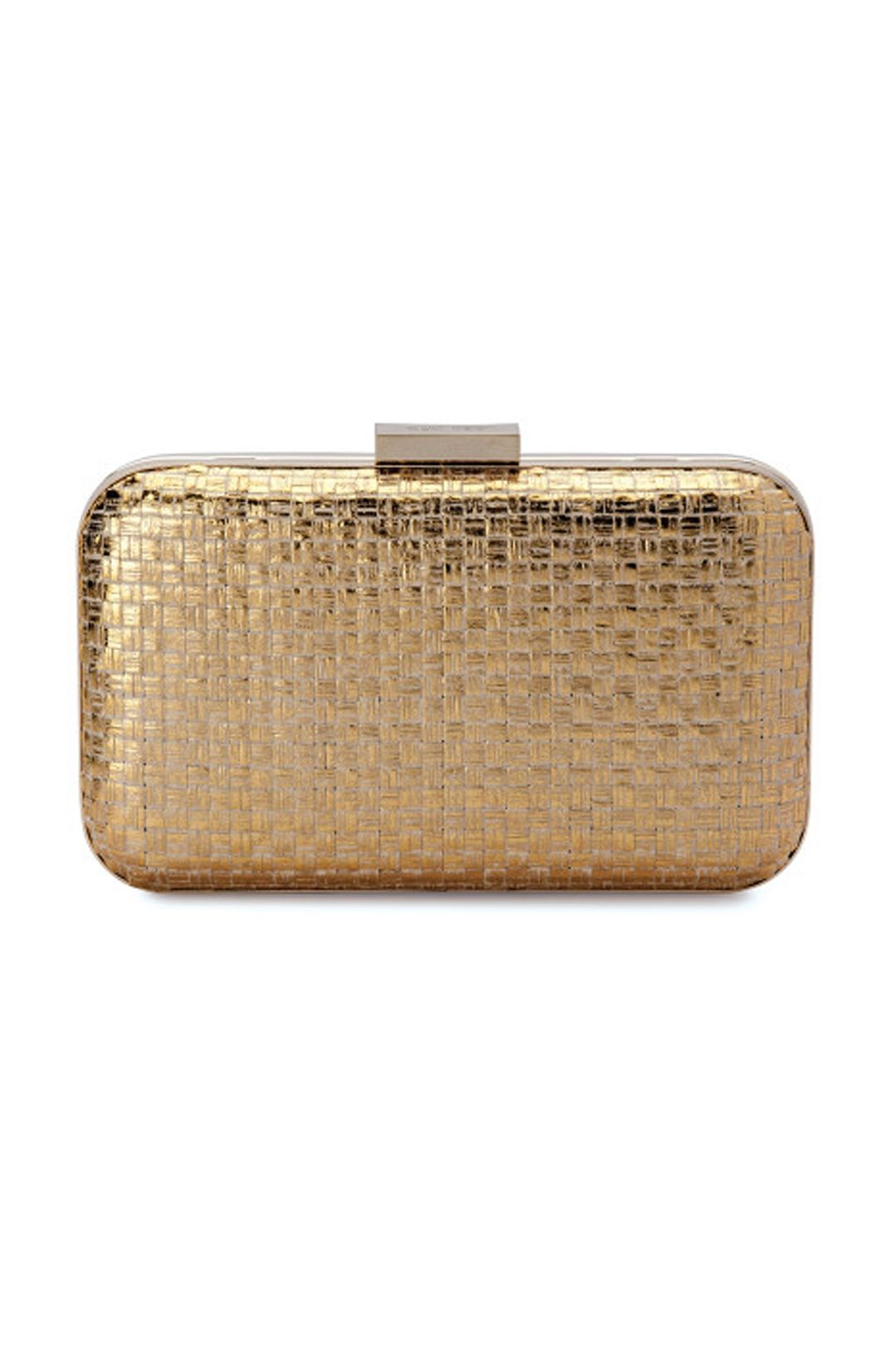 Fawn Metallic Woven Pod in Gold by Olga Berg for Rent
