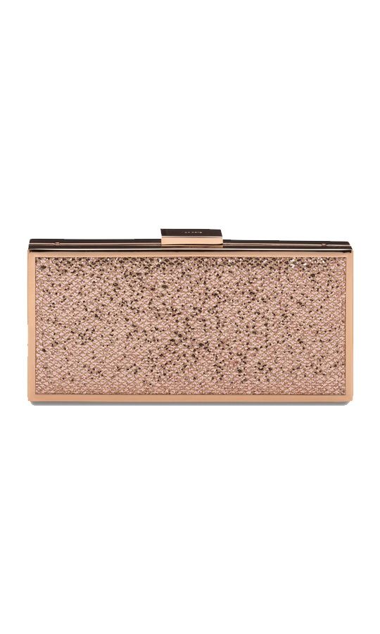 Olga Berg - Katia Sparkly Mesh Pod - Rose Gold - Front