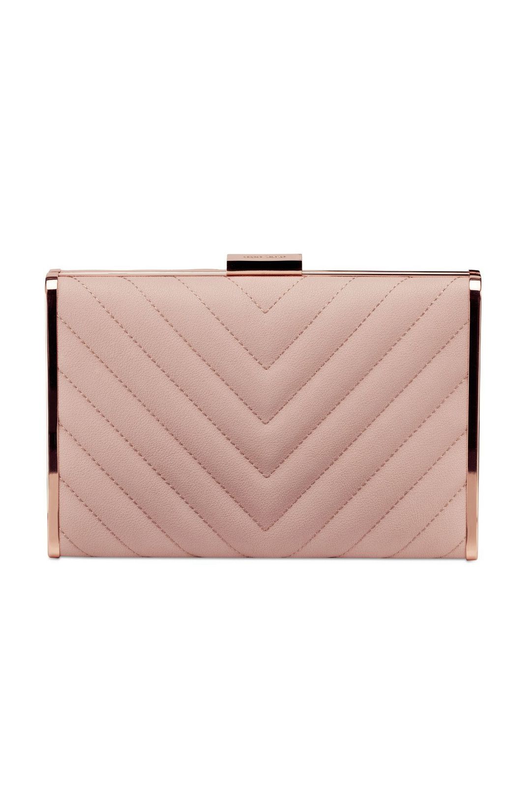Olga Berg - Tatiana Chevron Quilted Pod - Pink - Front