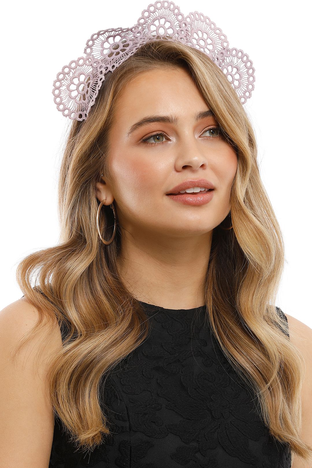 Olga Berg - Claire Lace Headband - Lavender