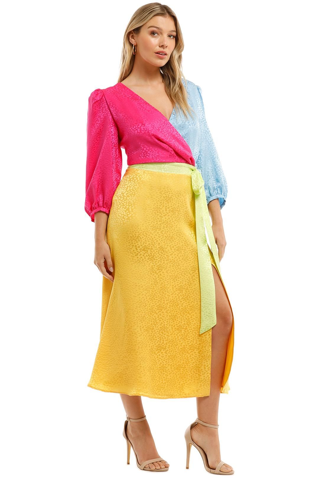Olivia Rubin  Paloma Dress Colour Block Wrap Dress