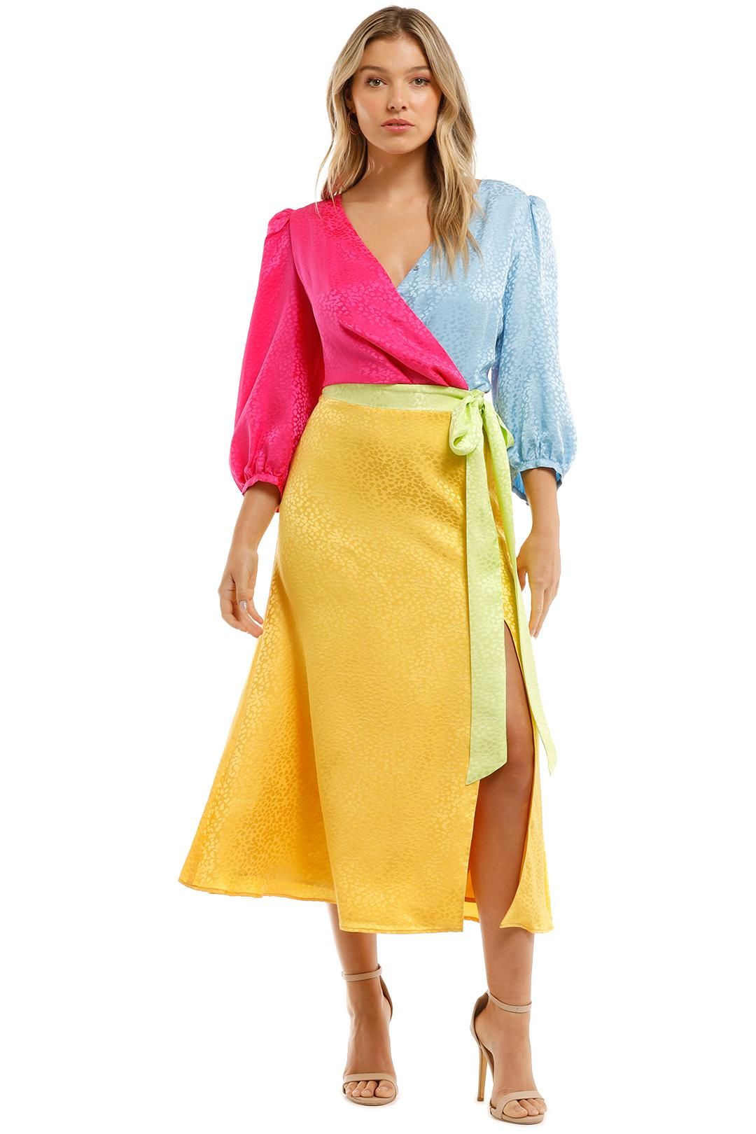 Olivia Rubin  Paloma Dress Pink Blue Yellow