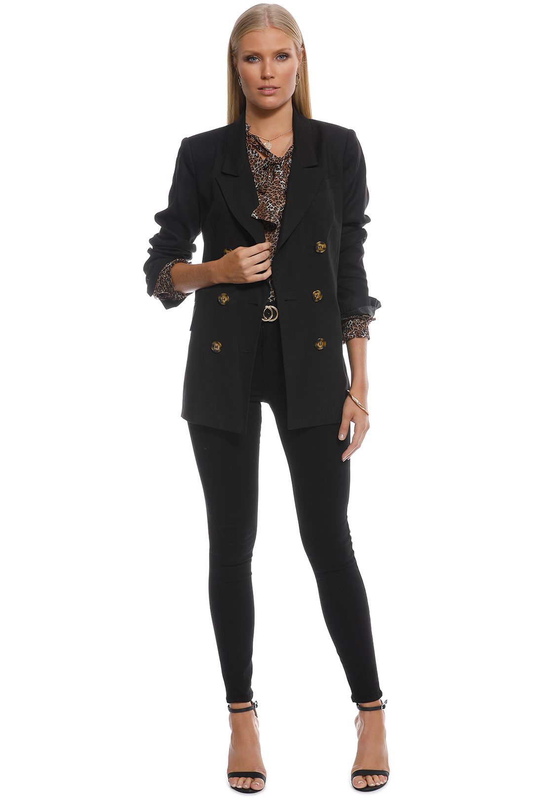 Oxford - Sienna DB Jacket - Black - Front