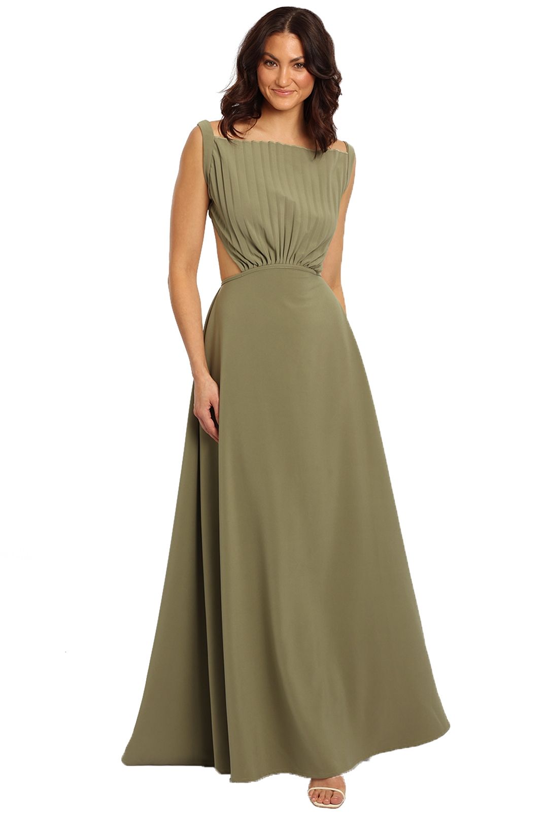 Paris Georgia Max Dress Khaki