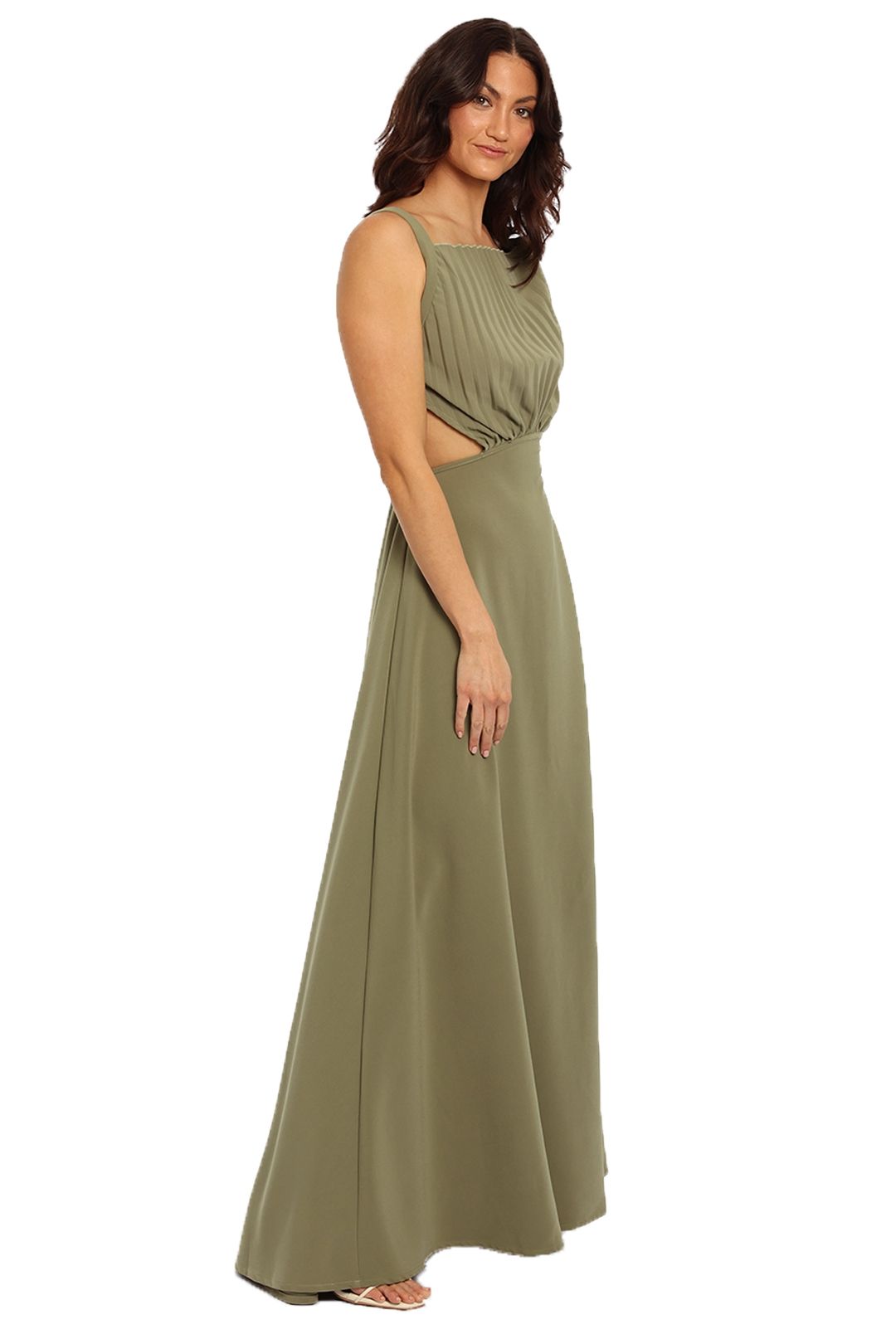 Paris Georgia Max Dress Khaki Green