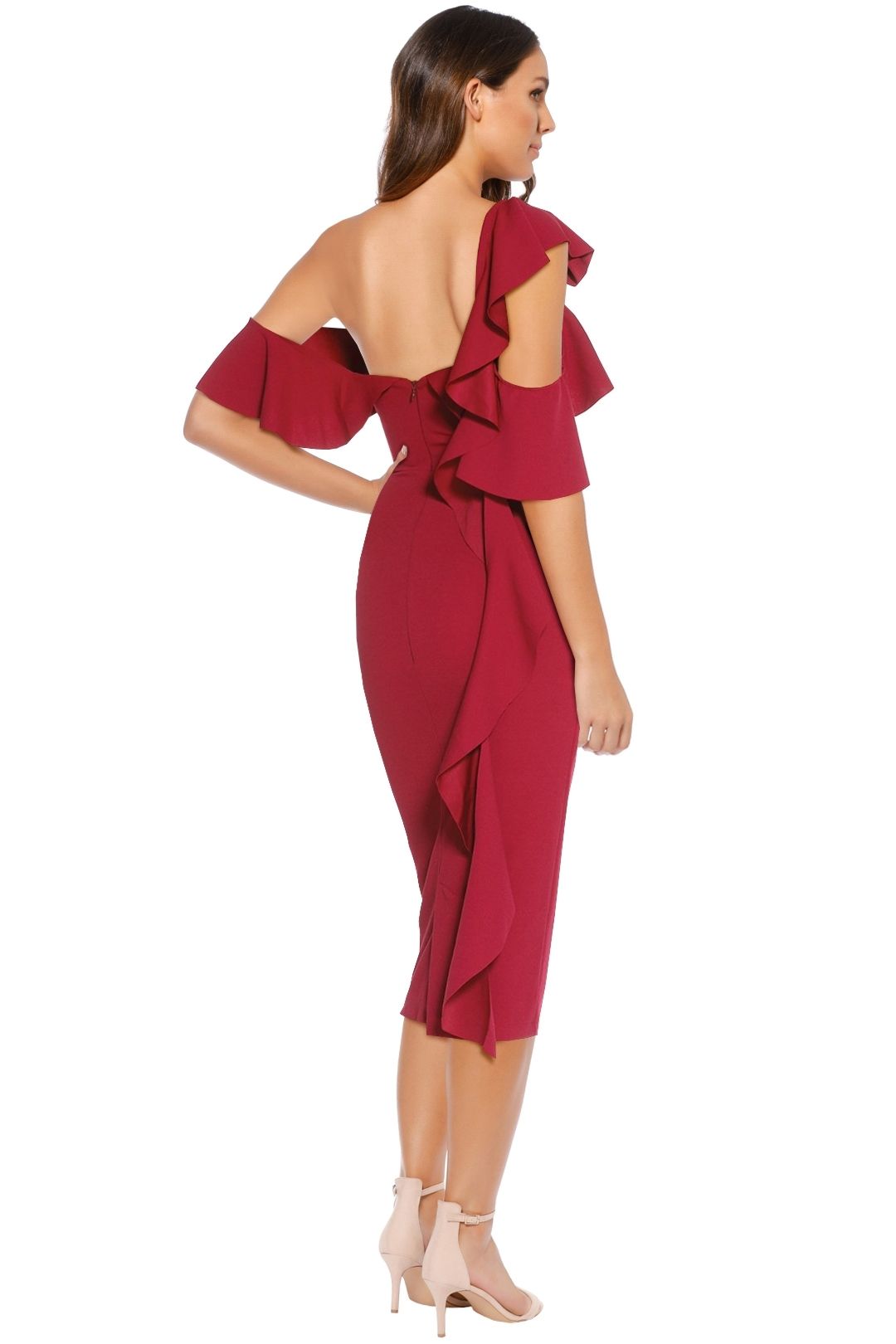 pasduchas grove ruffle midi
