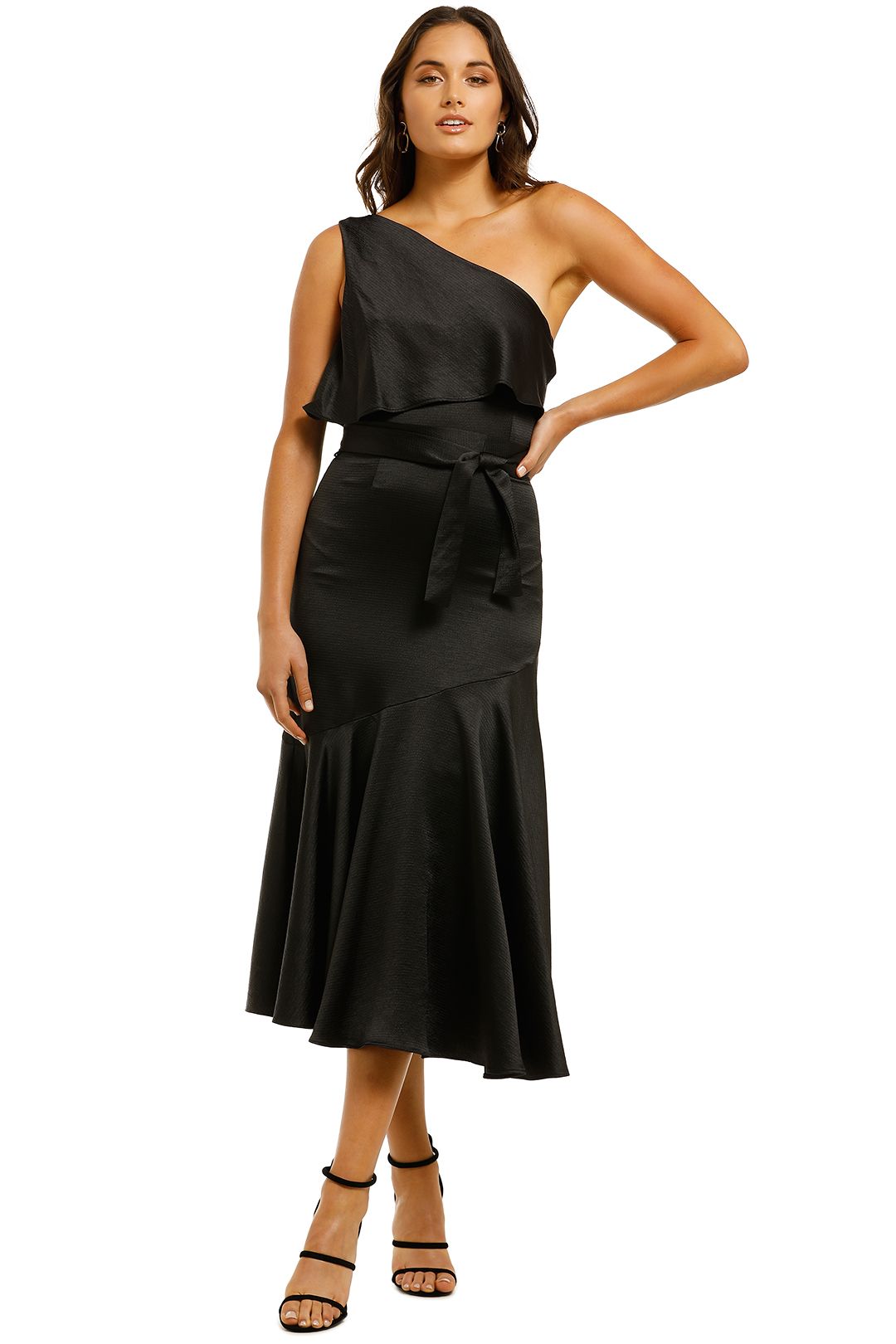 araia strapless midi dress