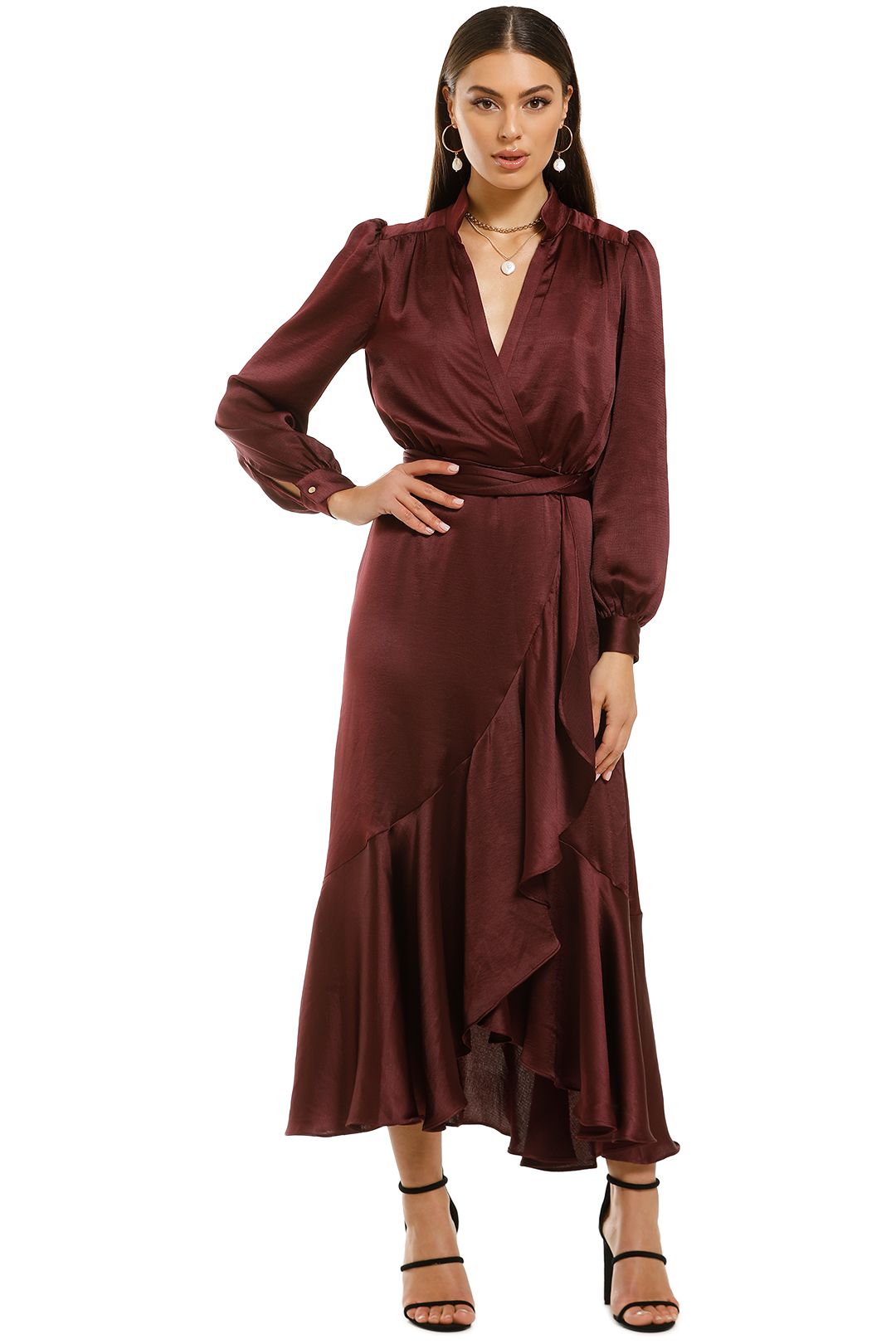 Pasduchas-Perry-Midi-Dress-Wine-Front