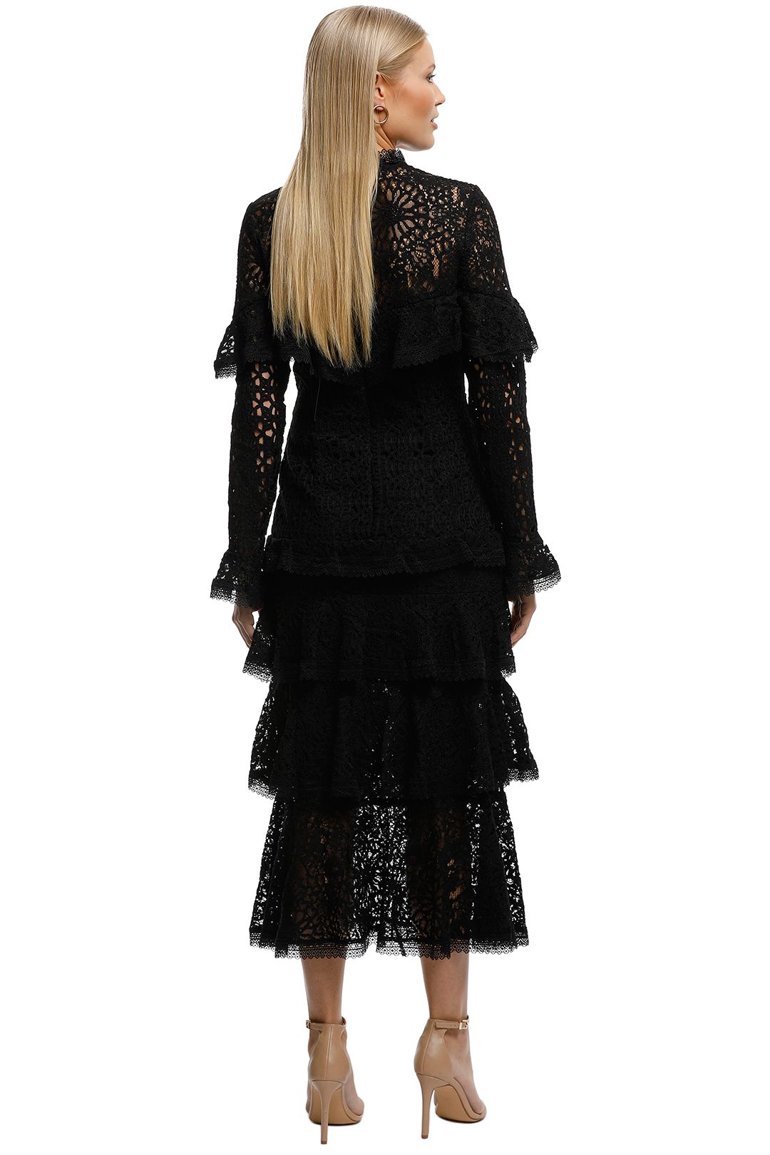 Pasduchas-Scarborough Midi Dress-Black-Back