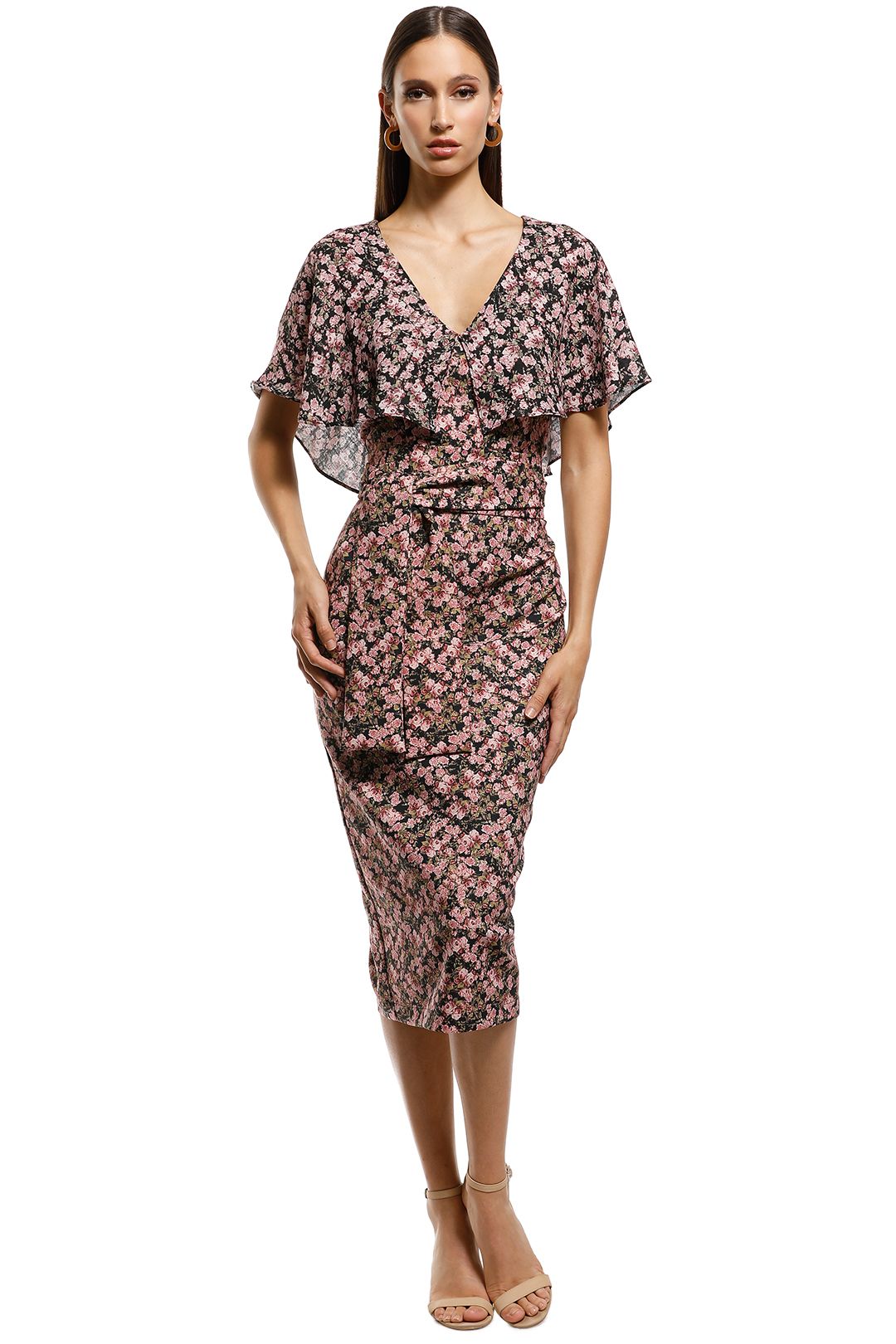 Pasduchas-Virginia Cape Midi-Blush Floral-Front