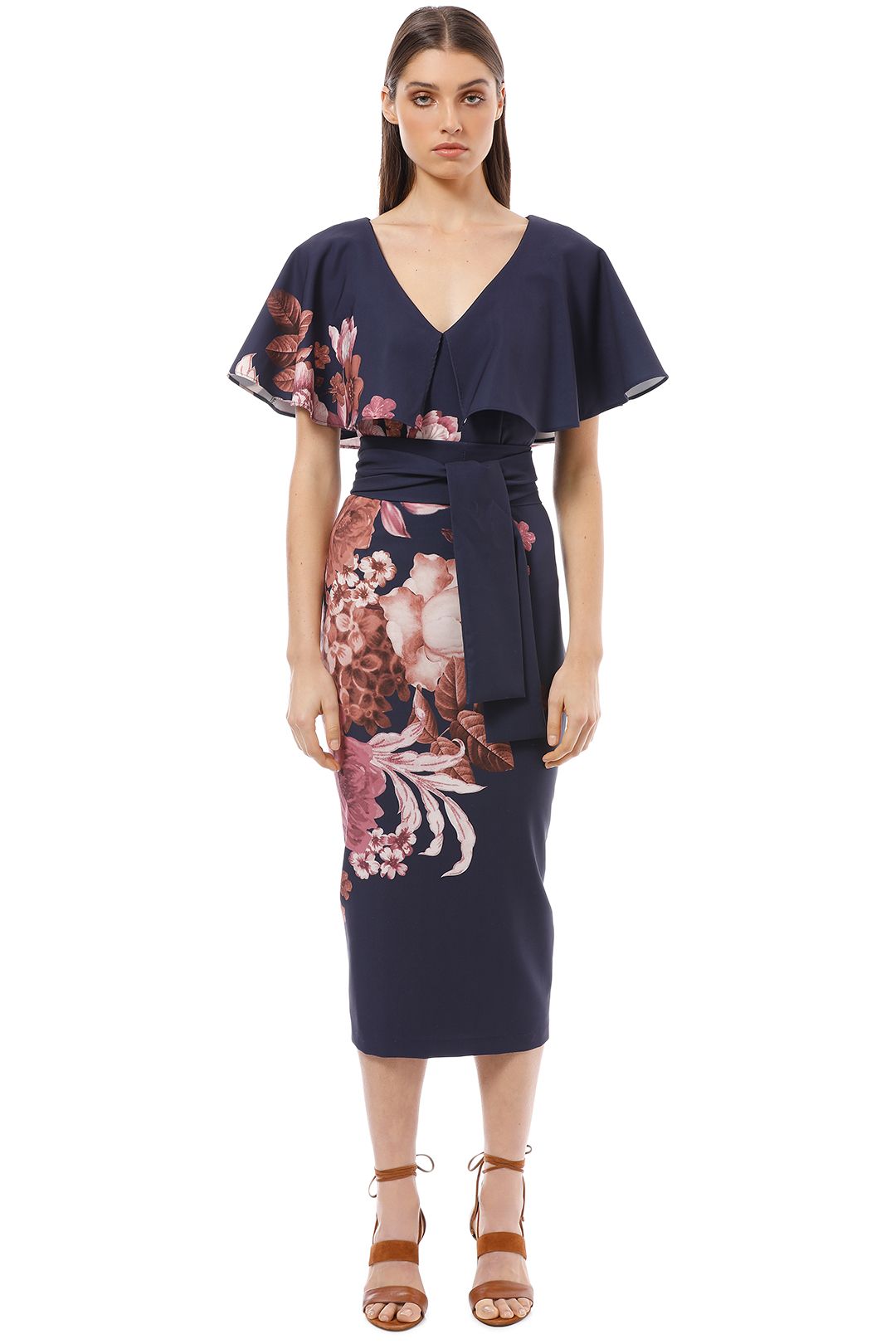 Abigail Midi Dress in Navy by Pasduchas for Hire