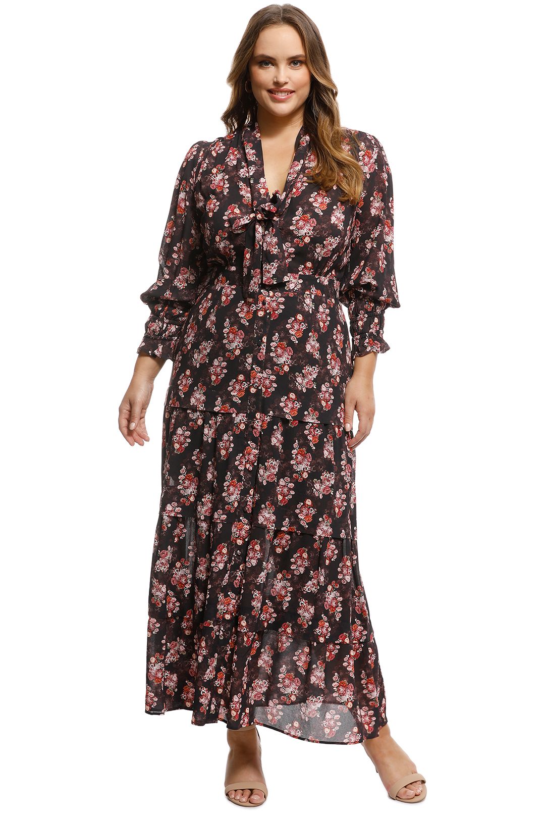 Pasduchas - Fallen Midi - Black Floral - Front