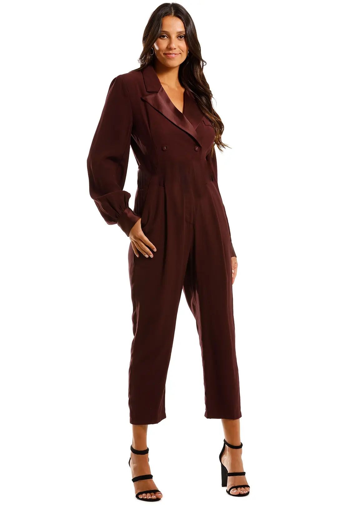 Pasduchas Austere Pantsuit Blackberry Maroon Tailored Burgundy Jumpsuit