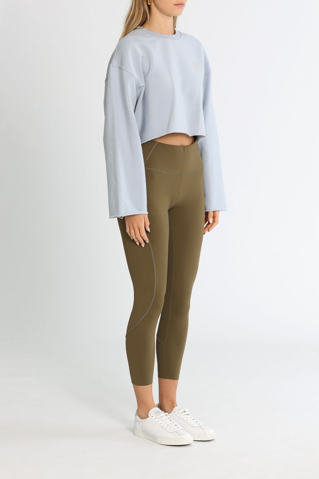 PE NATION Reset Sweater Gray Dawn Long Sleeves