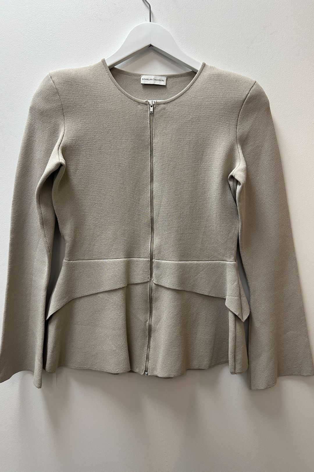 Scanlan Theodore Peplum Jacket in Beige