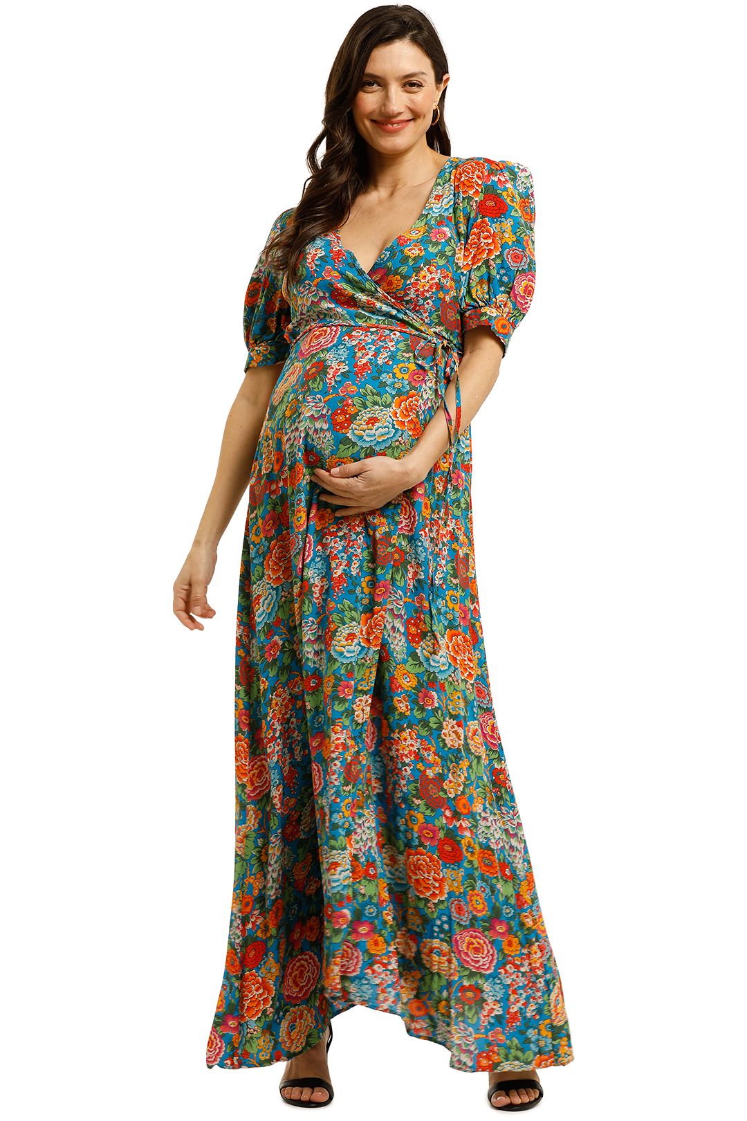 Perseverance London-Elysian Maxi Dress-Multi-Front