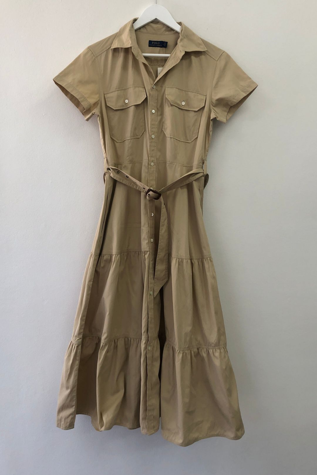Polo Ralph Lauren - Beige Belted Cargo Shirt Dress