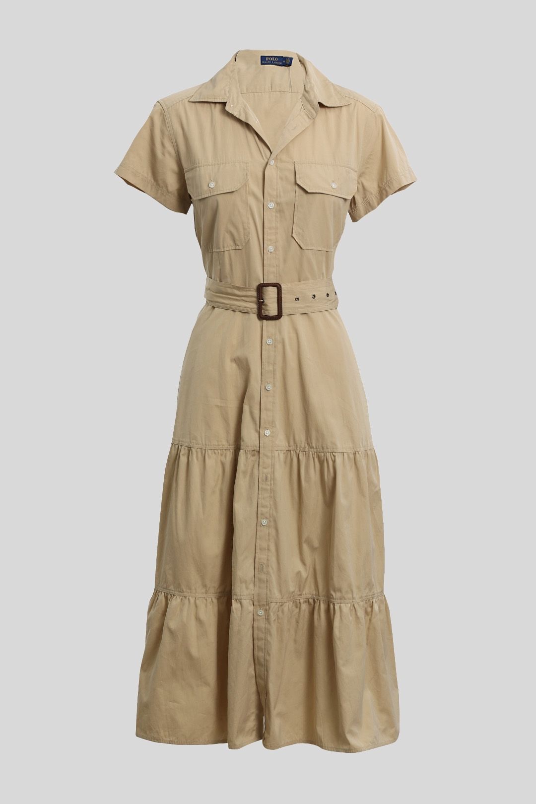 【Her lip to】Belted Cargo Shirt Dress
