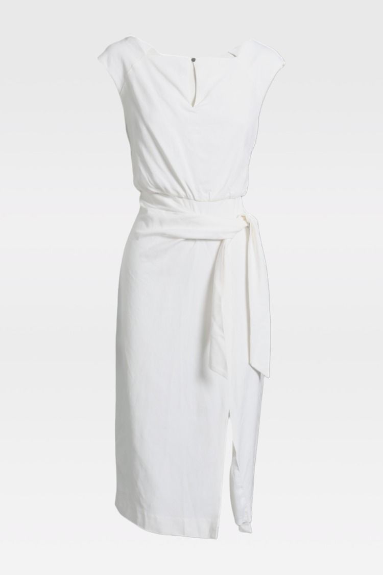 White Midi Pencil Dress